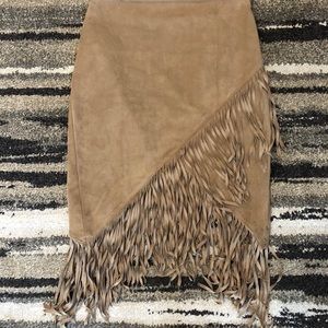 Express fringe skirt